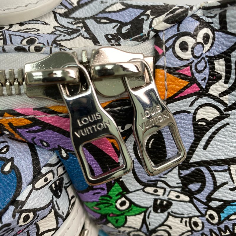 △ Louis Vuitton 路易威登 Bumbag Multipocket Printemps-Ete 2023 White, Multi-color Coated Canvas Sling Bag M21853 白色,多色塗層帆布護心袋 M21853 -257014598-13
