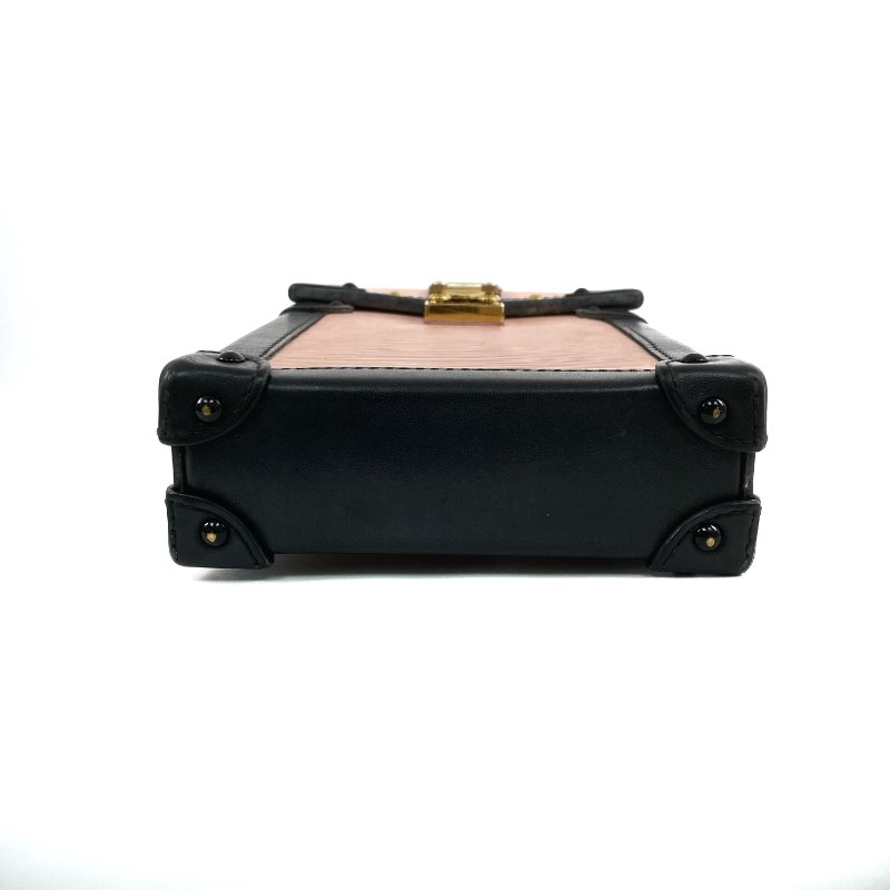 △ Louis Vuitton 路易威登 Pochette Trunk Vertical Rose Ballerine Pink, Black Epi Leather, Calfskin Chain Cross-body Bag M67872 粉紅色, 黑色Epi 皮革, 小牛皮鏈條斜背袋 M67872 -257014430-4