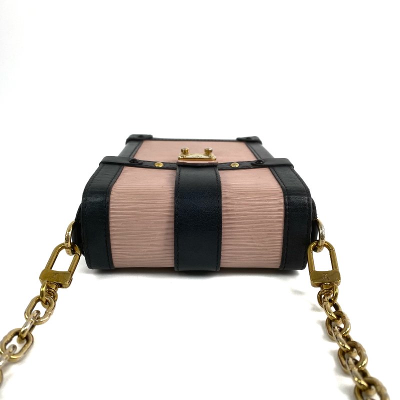 △ Louis Vuitton 路易威登 Pochette Trunk Vertical Rose Ballerine Pink, Black Epi Leather, Calfskin Chain Cross-body Bag M67872 粉紅色, 黑色Epi 皮革, 小牛皮鏈條斜背袋 M67872 -257014430-5