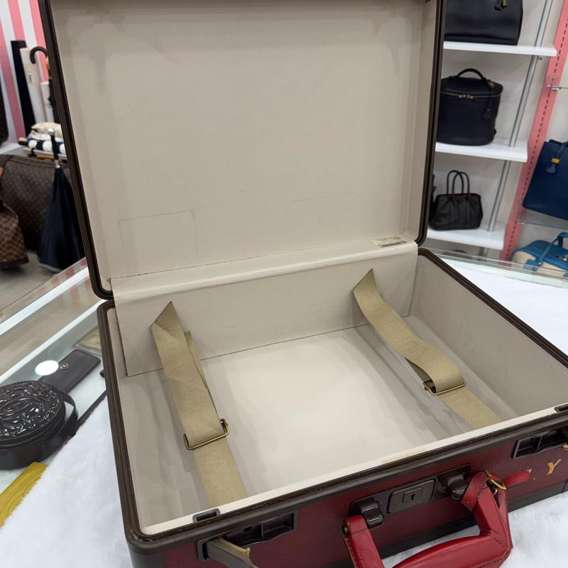 Louis Vuitton 硬箱 紅皮革旅行箱-17