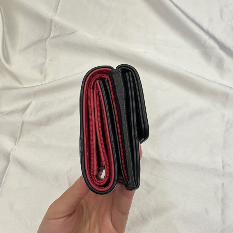 Chanel 19黑金三折迷你短夾-2