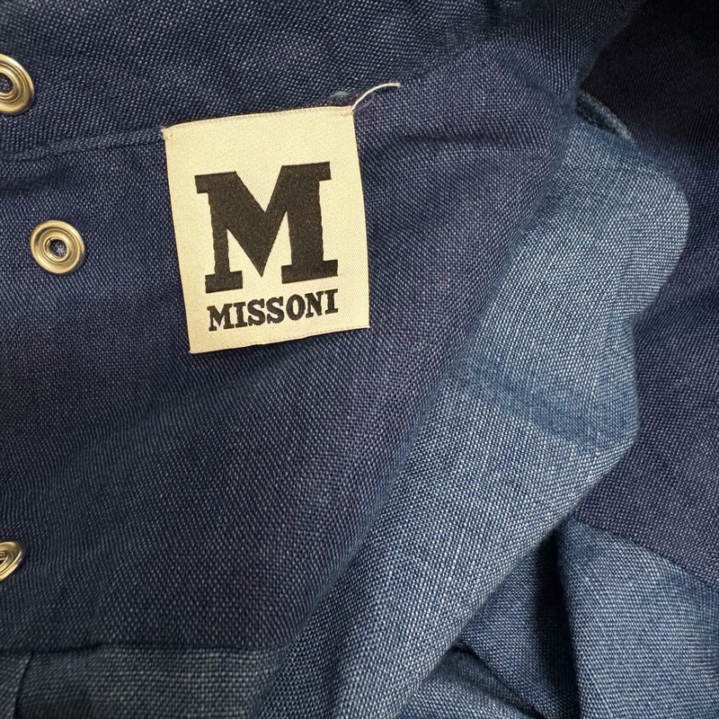 32)義大利Missoni正品軟牛仔寶石設計款背心上衣 M-L可穿-9