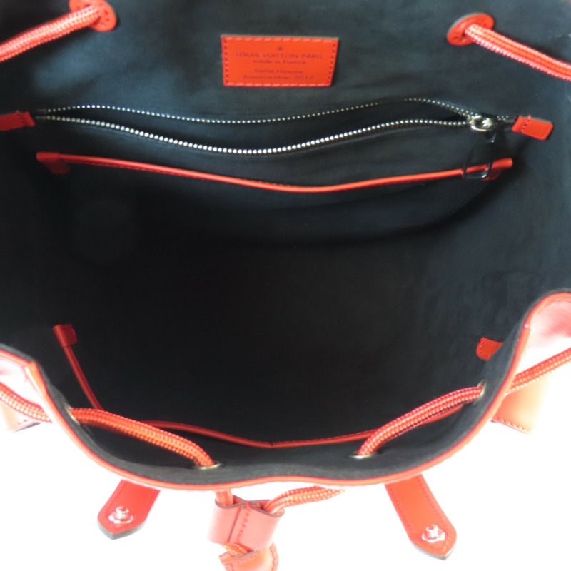 LOUIS VUITTON Epi Supreme Christopher Backpack銀扣背包-17