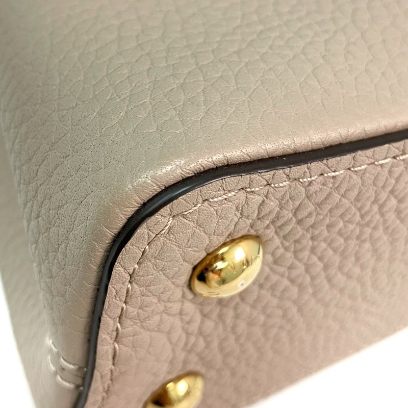 △ Louis Vuitton 路易威登 Beige Calfskin Capucines Mini 2 Way Bag M24567 淺褐色小牛皮兩用袋 - 257015360-6