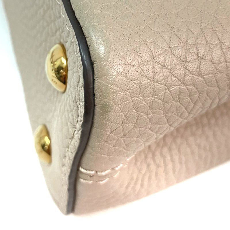 △ Louis Vuitton 路易威登 Beige Calfskin Capucines Mini 2 Way Bag M24567 淺褐色小牛皮兩用袋 - 257015360-7