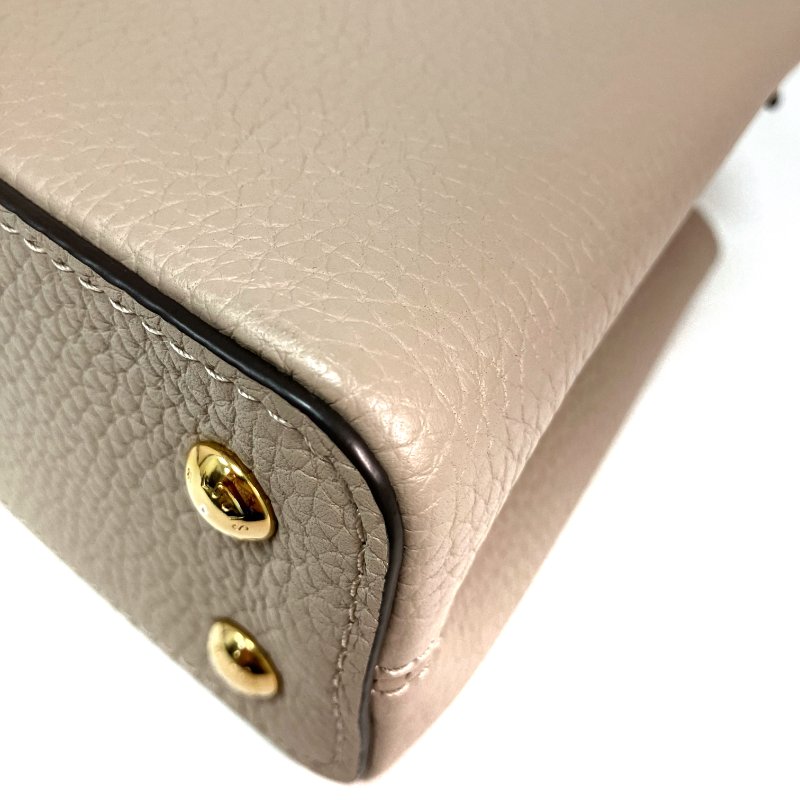 △ Louis Vuitton 路易威登 Beige Calfskin Capucines Mini 2 Way Bag M24567 淺褐色小牛皮兩用袋 - 257015360-9