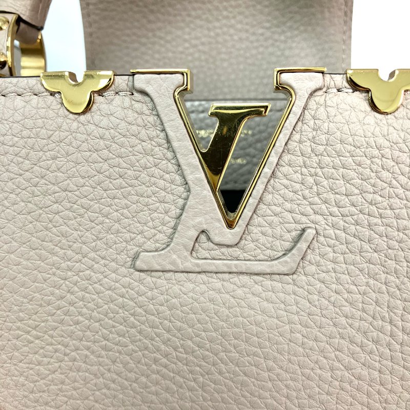 △ Louis Vuitton 路易威登 Beige Calfskin Capucines Mini 2 Way Bag M24567 淺褐色小牛皮兩用袋 - 257015360-18