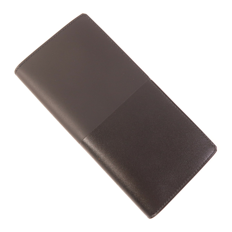 HERMES Sombrero皮革/Tadelakt皮革Manhattan Long Wallet長錢包Noir-3