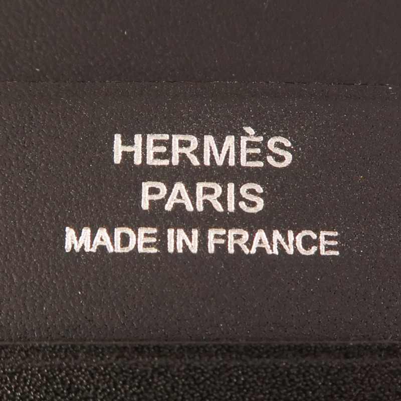 HERMES Sombrero皮革/Tadelakt皮革Manhattan Long Wallet長錢包Noir-5