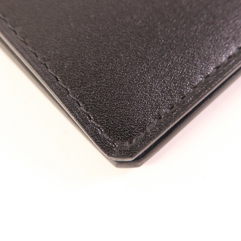 HERMES Sombrero皮革/Tadelakt皮革Manhattan Long Wallet長錢包Noir-9