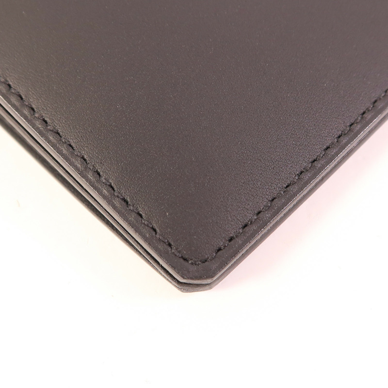 HERMES Sombrero皮革/Tadelakt皮革Manhattan Long Wallet長錢包Noir-11