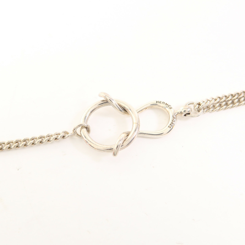 HERMES 925純銀Collier Sautoir Arabesque項鍊-4