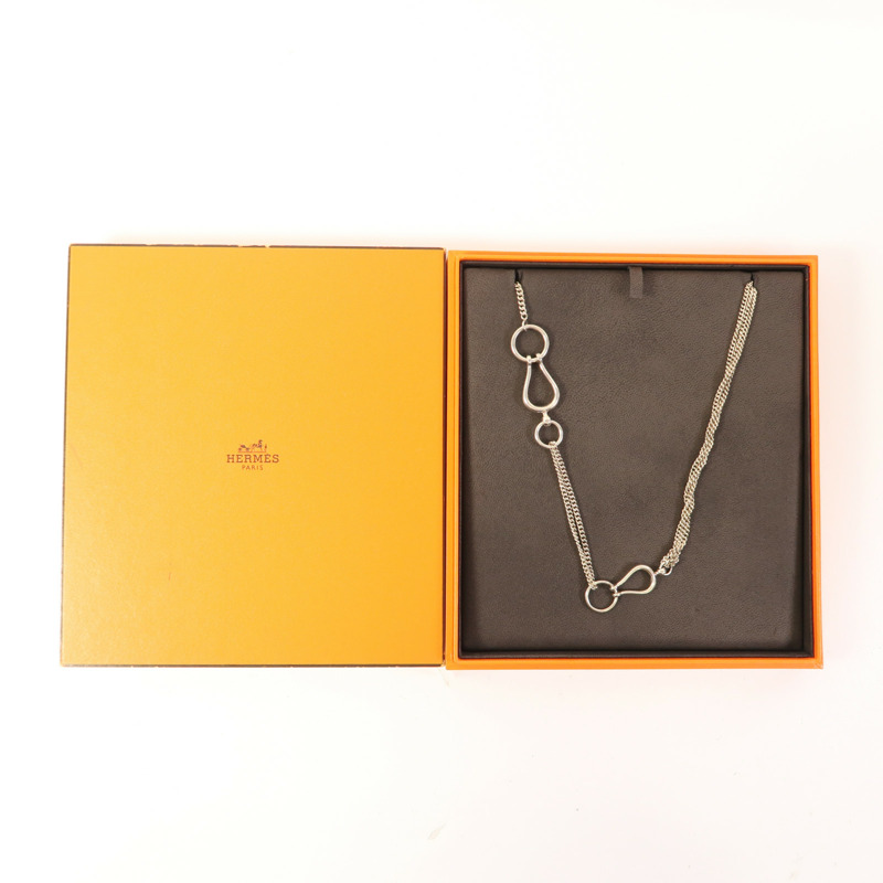 HERMES 925純銀Collier Sautoir Arabesque項鍊-8