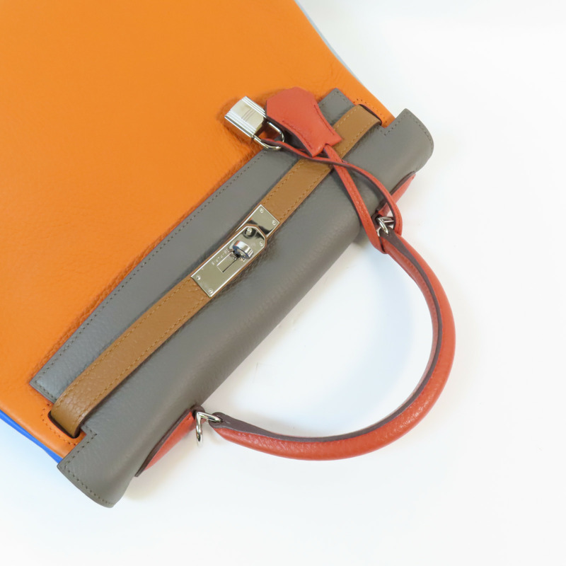 HERMES Togo皮革Kelly 32銀扣手挽肩背兩用袋-8