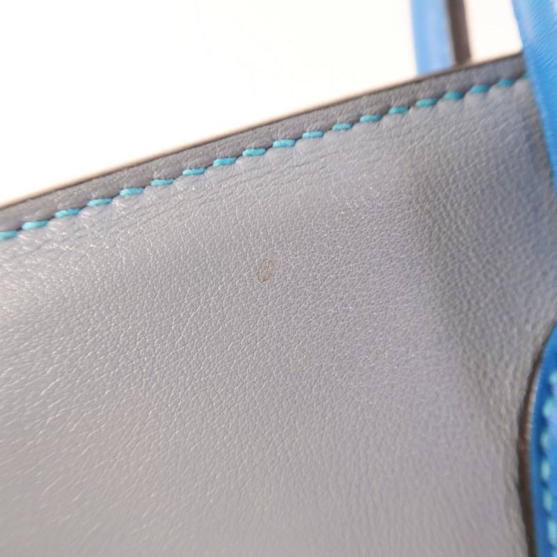 HERMES Swift皮革Birkin 30銀扣手挽袋Ultraviolet/Bleu Hydra/Ciel-18