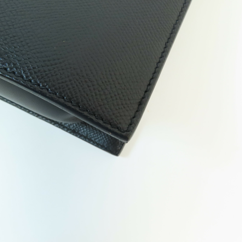 HERMES Swift皮革/Epsom皮革Sacabar 24金扣肩背袋Noir-7
