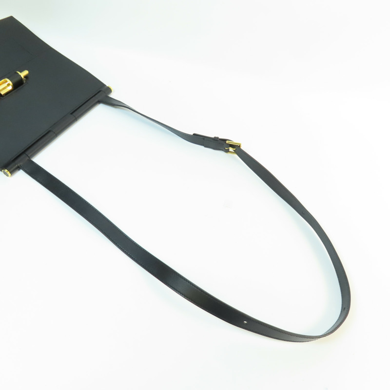 HERMES Swift皮革/Epsom皮革Sacabar 24金扣肩背袋Noir-8
