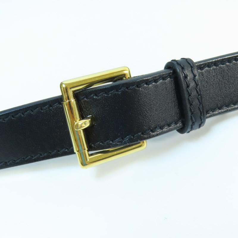 HERMES Swift皮革/Epsom皮革Sacabar 24金扣肩背袋Noir-11