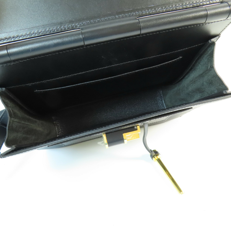 HERMES Swift皮革/Epsom皮革Sacabar 24金扣肩背袋Noir-13