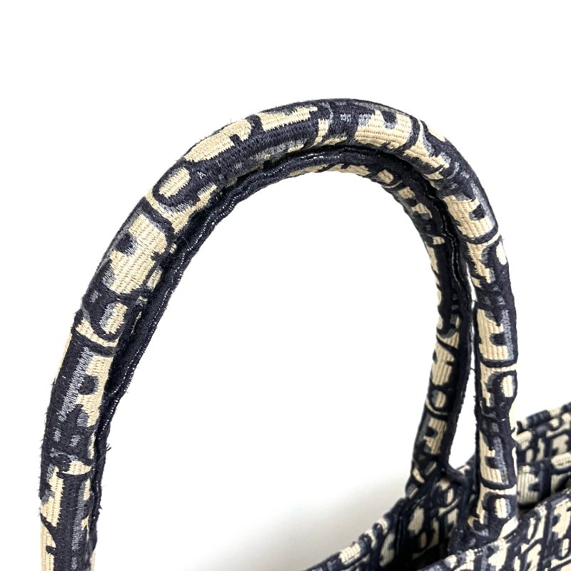 △ Christian Dior 迪奧 Navy And Beige Canvas Book Tote Bag #L 深藍色和淺褐色帆布托特袋#L - 257015167-15