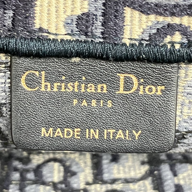 △ Christian Dior 迪奧 Navy And Beige Canvas Book Tote Bag #L 深藍色和淺褐色帆布托特袋#L - 257015167-18