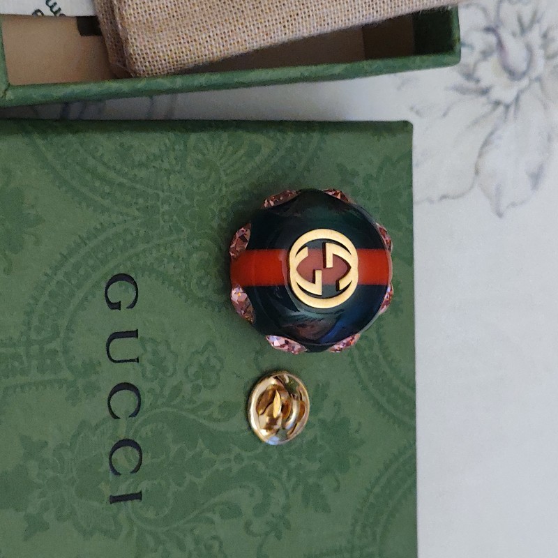 Gucci 復古絲帶GRG徽章-1