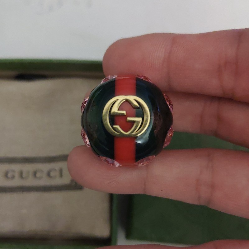 Gucci 復古絲帶GRG徽章-10