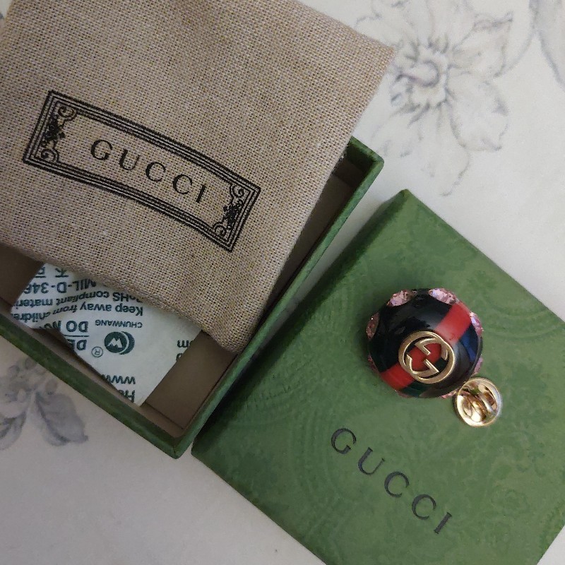 Gucci 復古絲帶GRG徽章-13