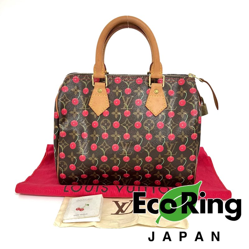 △ Louis Vuitton 路易威登 Brown Coated Canvas Monogram Cherry Speedy 25 Hand Bag M95009 啡色塗層帆布經典老花櫻桃手袋 - 257015085-0