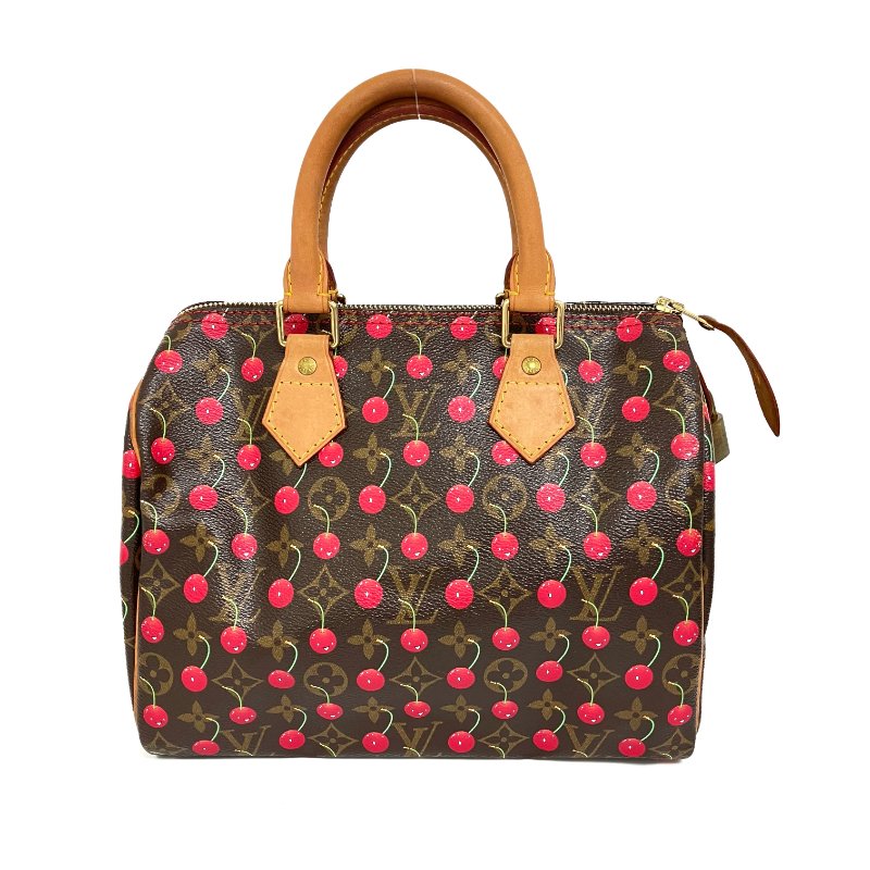 △ Louis Vuitton 路易威登 Brown Coated Canvas Monogram Cherry Speedy 25 Hand Bag M95009 啡色塗層帆布經典老花櫻桃手袋 - 257015085-1