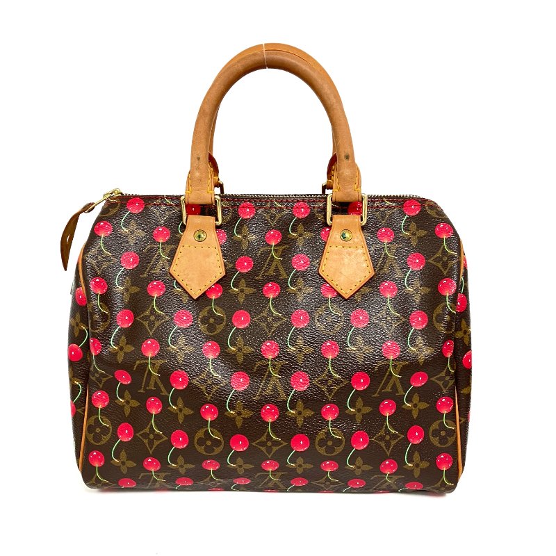 △ Louis Vuitton 路易威登 Brown Coated Canvas Monogram Cherry Speedy 25 Hand Bag M95009 啡色塗層帆布經典老花櫻桃手袋 - 257015085-2