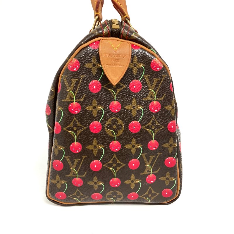△ Louis Vuitton 路易威登 Brown Coated Canvas Monogram Cherry Speedy 25 Hand Bag M95009 啡色塗層帆布經典老花櫻桃手袋 - 257015085-3