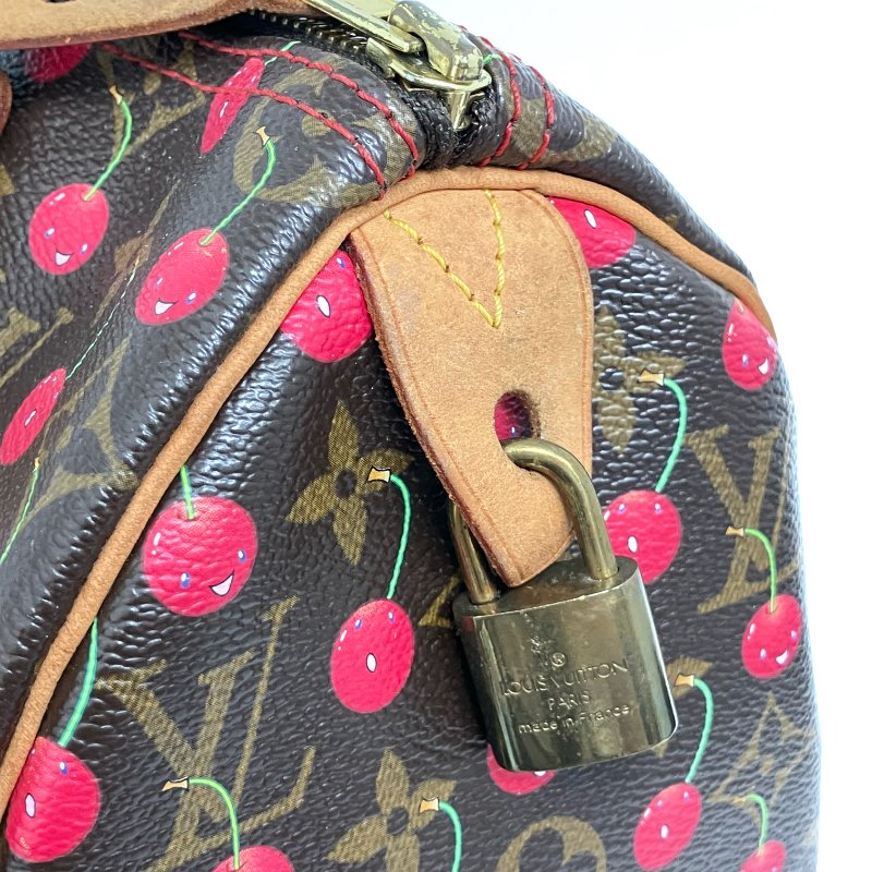 △ Louis Vuitton 路易威登 Brown Coated Canvas Monogram Cherry Speedy 25 Hand Bag M95009 啡色塗層帆布經典老花櫻桃手袋 - 257015085-8