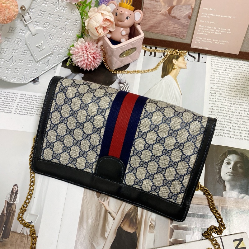 【GUCCI古馳】Ophidia系列手拿包鏈條包🏅-7