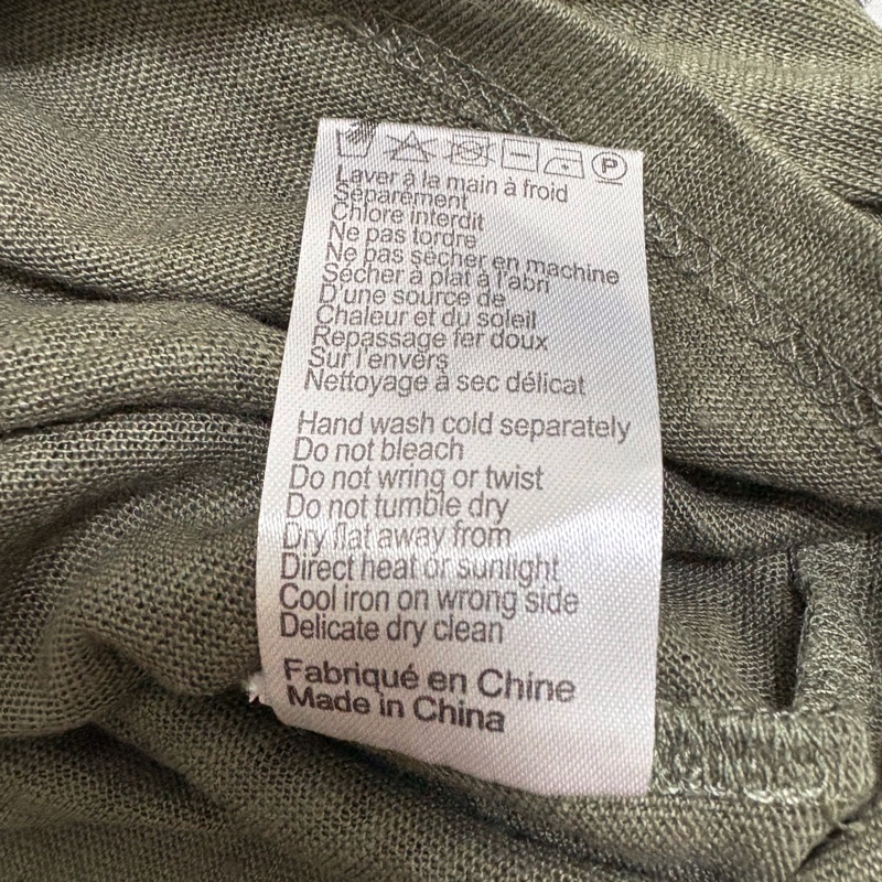 32）IF Paris軍綠色棉麻長袖上衣 M-L可穿 全新含吊牌原價7980-3
