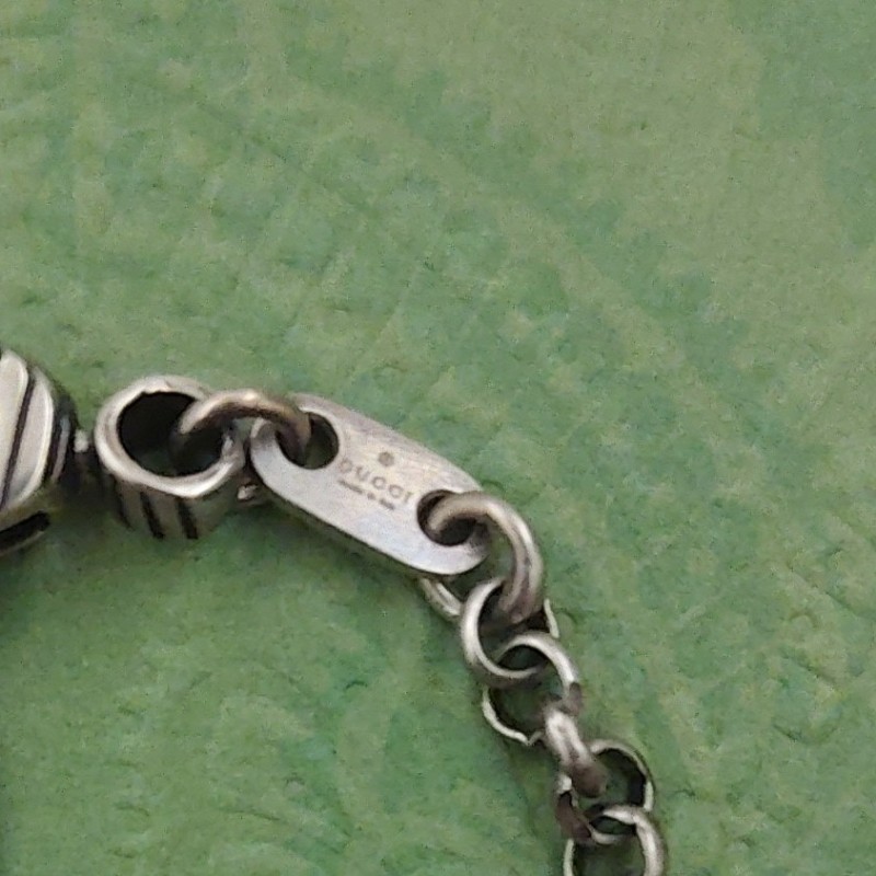 Gucci 鏤空雕花手鍊925銀-11