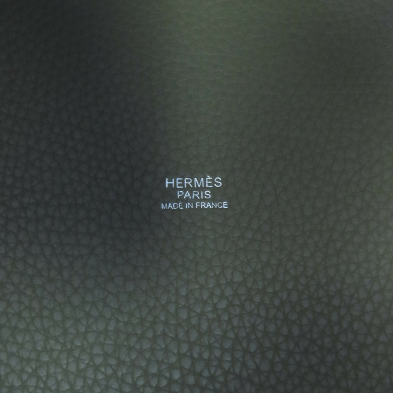 HERMES 【激減優惠】Clemence皮革Picotin MM銀扣手挽袋Sauge-12