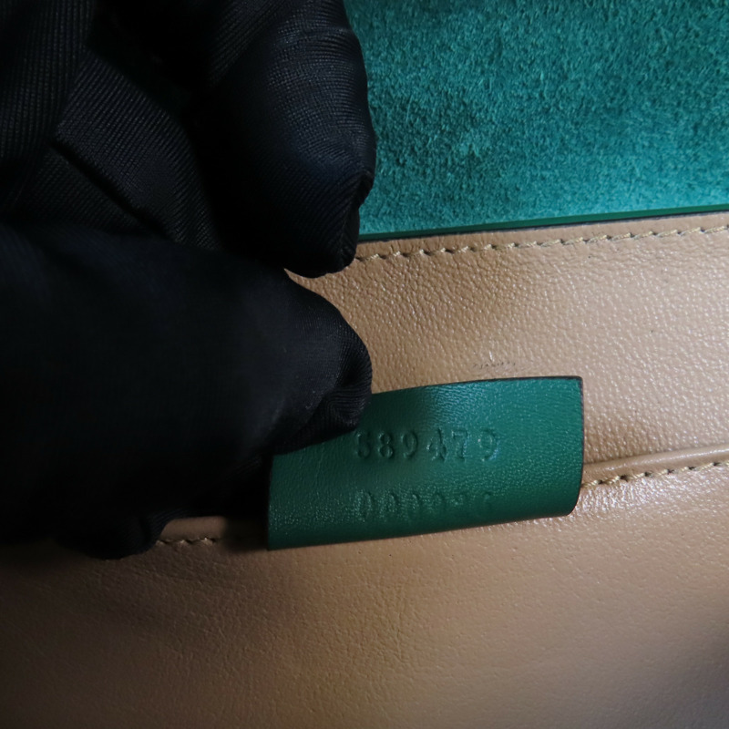 GUCCI 漆皮皮革Sylvie 1969 Bag金扣手挽肩背兩用袋-15