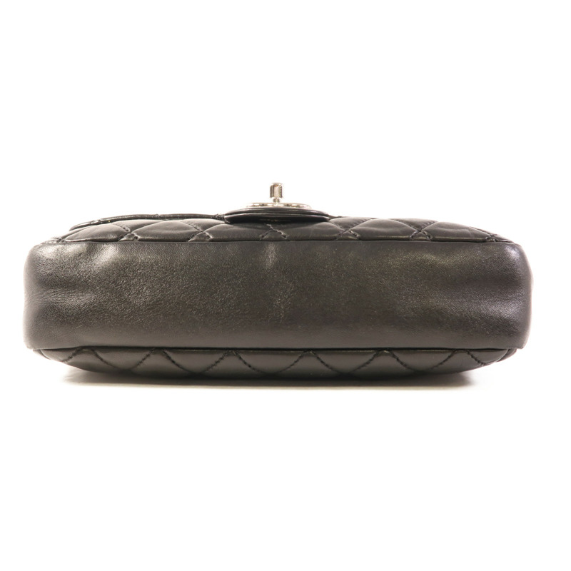 CHANEL 羊皮皮革Chain Shoulder銀扣鏈帶肩背袋-3