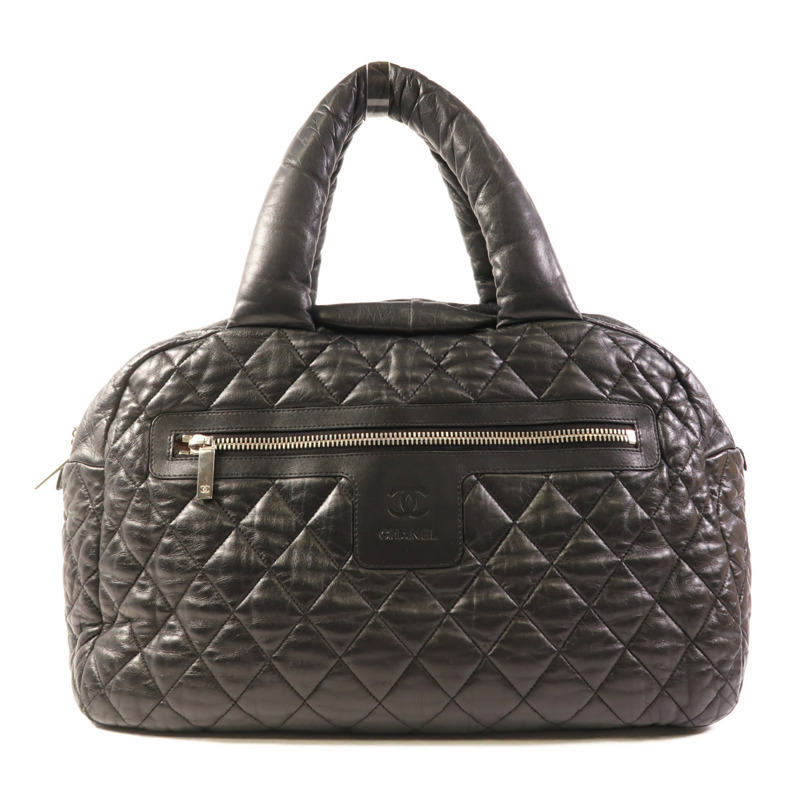 CHANEL 牛皮皮革CoCo Cocoon銀扣手挽袋-0