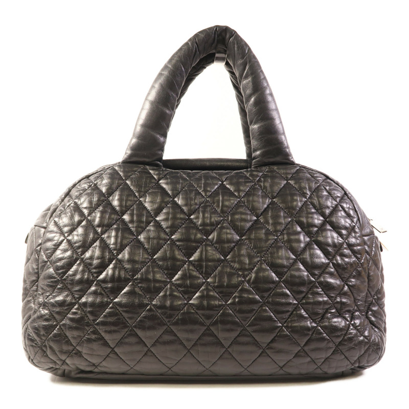 CHANEL 牛皮皮革CoCo Cocoon銀扣手挽袋-1