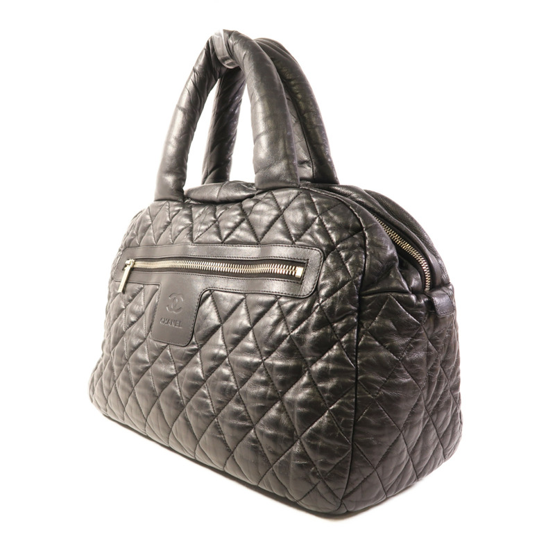 CHANEL 牛皮皮革CoCo Cocoon銀扣手挽袋-2