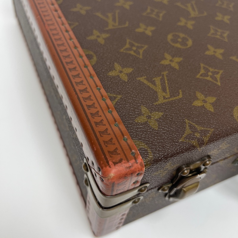 Louis Vuitton 「稀有」經典老花古董硬殼43行李箱-31