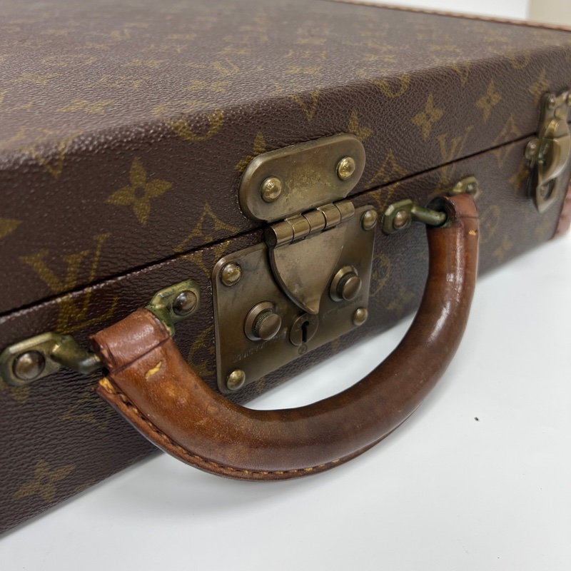 Louis Vuitton 「稀有」經典老花古董硬殼43行李箱-33