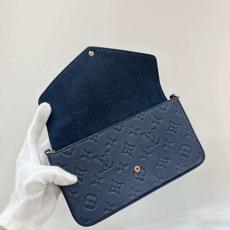 莉亞精品♡ LV 深藍三合一鏈條包 全新閒置品-12