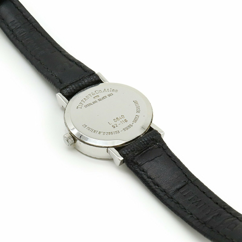 TIFFANY & Co. Tiffany Atlas 銀色錶盤 925 皮革錶帶女士石英錶 L0640-7