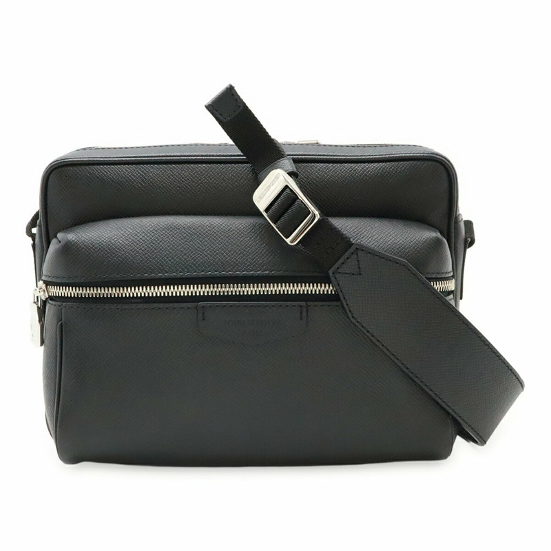 路易威登 Taiga Outdoor PM 單肩包,Ardoise,黑色,M33435-1