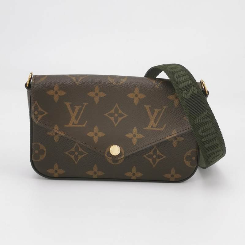 Louis Vuitton (LV) Felicie Strap&Go老花按扣多用包 子母包 斜背包 單肩包 晶片款-1