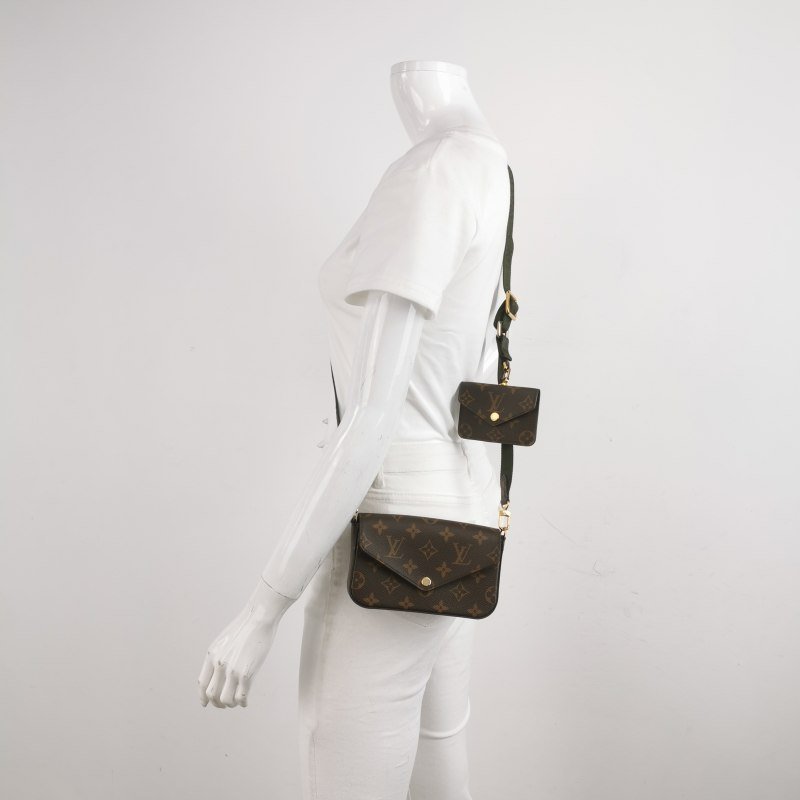 Louis Vuitton (LV) Felicie Strap&Go老花按扣多用包 子母包 斜背包 單肩包 晶片款-2