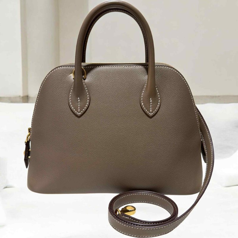 HERMES Evercolor Bolide25CM 金釦大象灰*手提斜背包-0